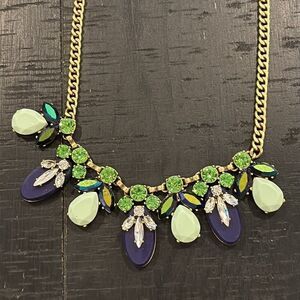 J. Crew Colorful Rhinestone Statement Necklace​​​​​